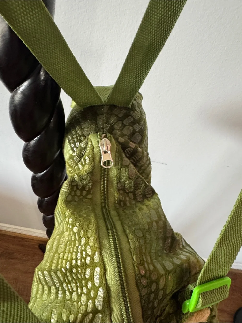 Green Dinosaur Plush Crossbody Bag - Pets Reptile Accessory